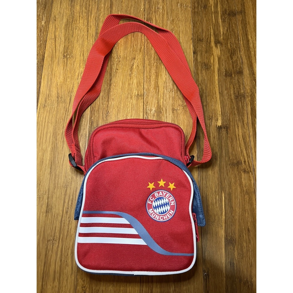 adidas FC Bayern Munich Festival Crossbody Messenger Small Shoulder Bag Red
